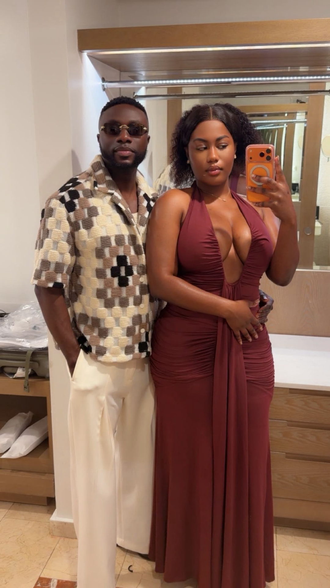 Burgundy & gold